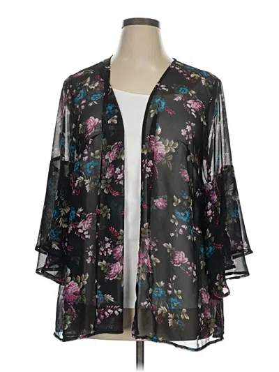 Pre-owned Lane Bryant Kimono In Black