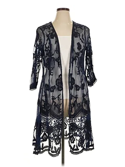 Pre-owned Lane Bryant Kimono In Black