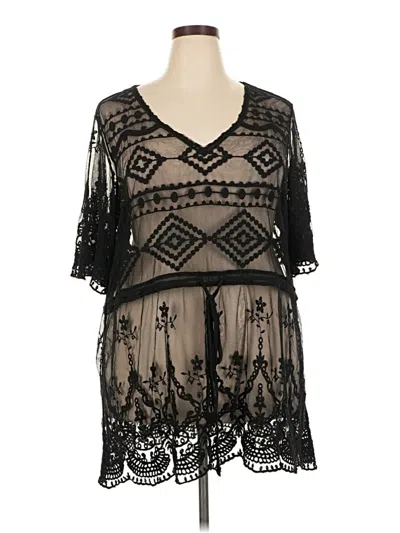 Pre-owned Lane Bryant Kimono In Black