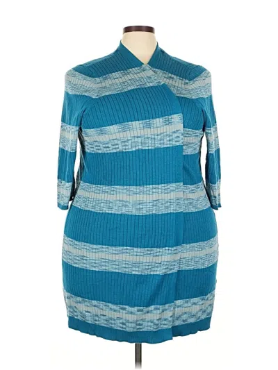 Pre-owned Lane Bryant Kimono In Blue