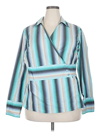 Pre-owned Lane Bryant Kimono In Blue