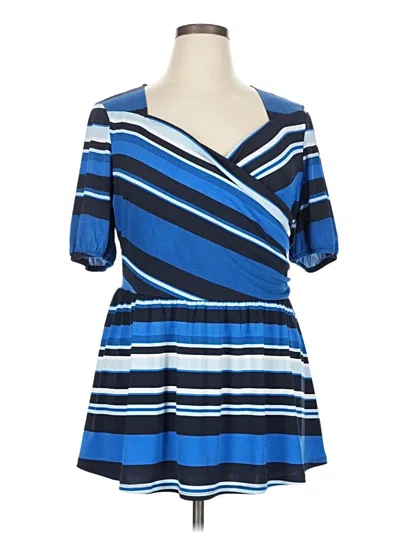 Pre-owned Lane Bryant Kimono In Blue