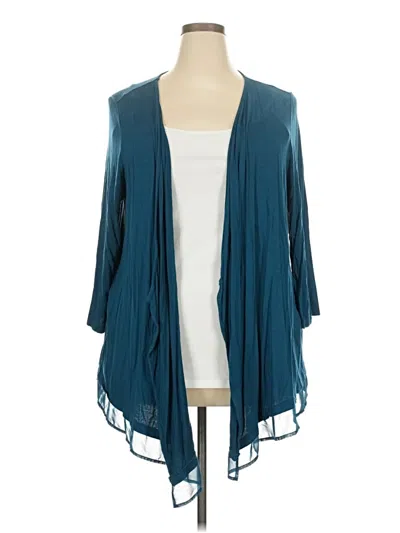 Pre-owned Lane Bryant Kimono In Blue