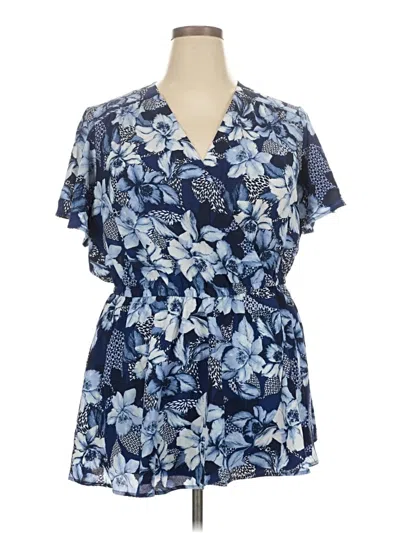 Pre-owned Lane Bryant Kimono In Blue
