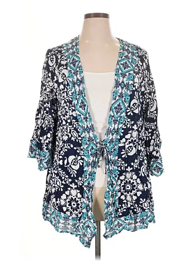 Pre-owned Lane Bryant Kimono In Blue