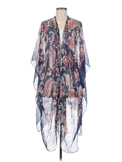 Pre-owned Lane Bryant Kimono In Blue