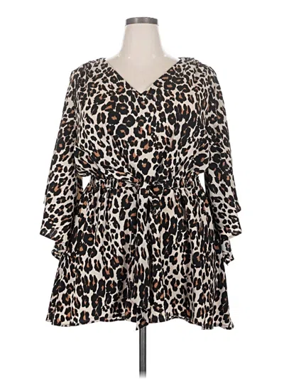 Pre-owned Lane Bryant Kimono In Brown