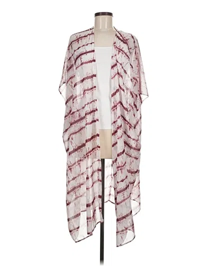 Pre-owned Lane Bryant Kimono In Burgundy