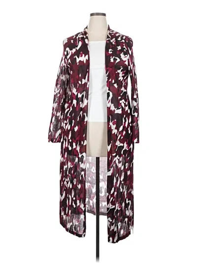 Pre-owned Lane Bryant Kimono In Burgundy
