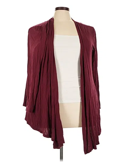 Pre-owned Lane Bryant Kimono In Burgundy