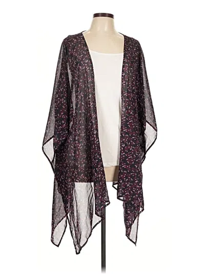 Pre-owned Lane Bryant Kimono In Burgundy
