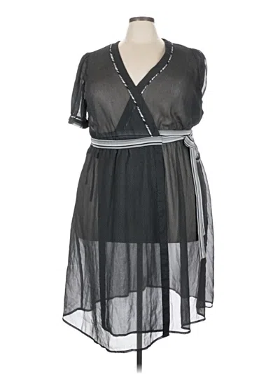 Pre-owned Lane Bryant Kimono In Gray