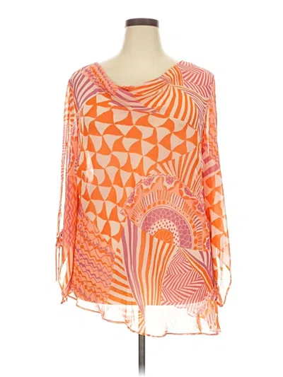 Pre-owned Lane Bryant Kimono In Orange