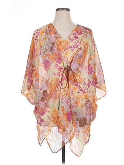 Pre-owned Lane Bryant Kimono In Orange