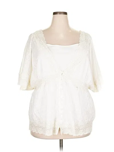 Pre-owned Lane Bryant Kimono In White