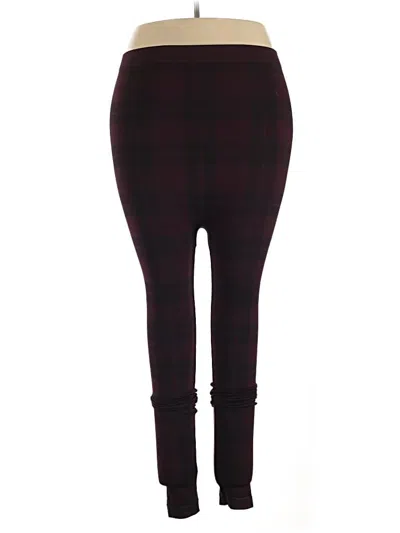 Pre-owned Lane Bryant Leggings In Burgundy