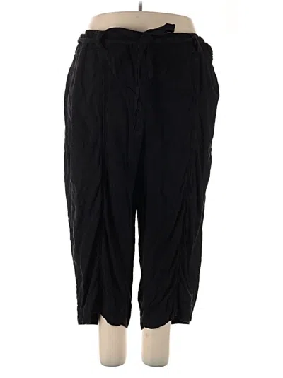 Pre-owned Lane Bryant Linen Pants In Black