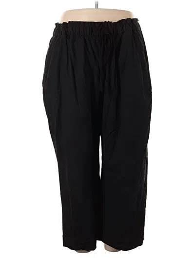 Pre-owned Lane Bryant Linen Pants In Black