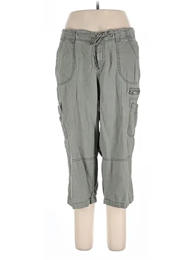 Pre-owned Lane Bryant Linen Pants In Gray