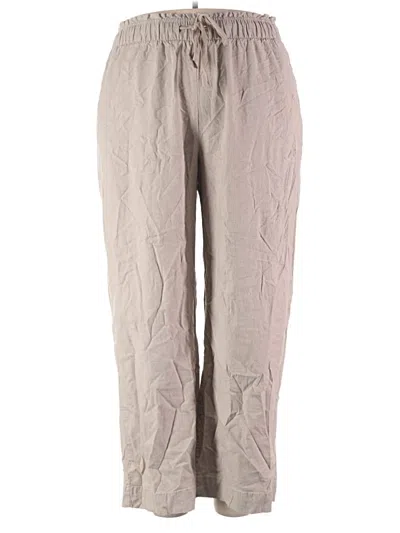 Pre-owned Lane Bryant Linen Pants In Gray