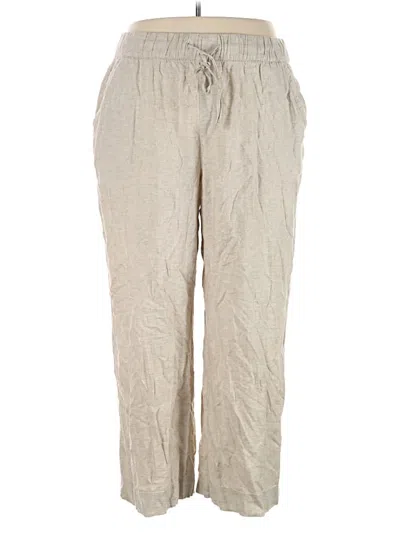 Pre-owned Lane Bryant Linen Pants In Gray
