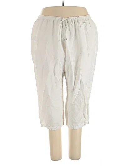 Pre-owned Lane Bryant Linen Pants In Silver