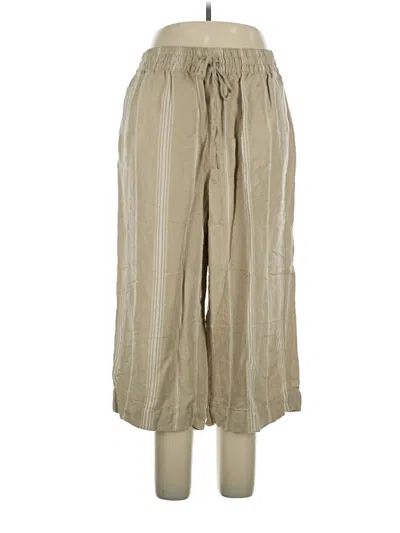 Pre-owned Lane Bryant Linen Pants In Tan