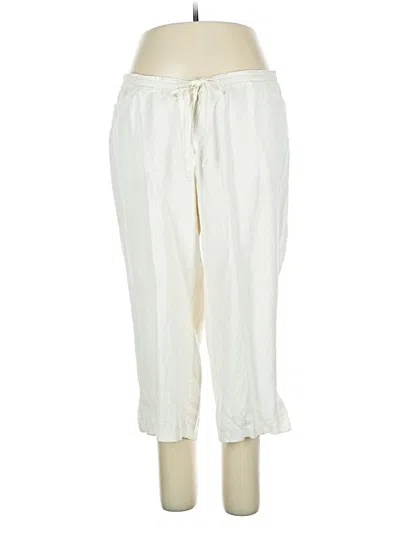 Pre-owned Lane Bryant Linen Pants In White