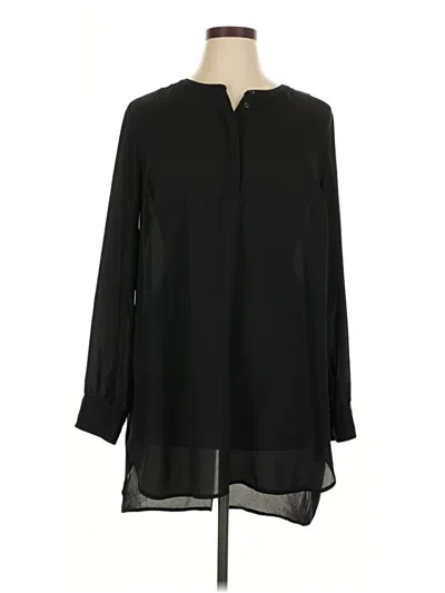 Pre-owned Lane Bryant Long Sleeve Blouse In Black