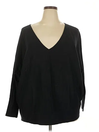 Lane Bryant Long Sleeve Blouse In Black