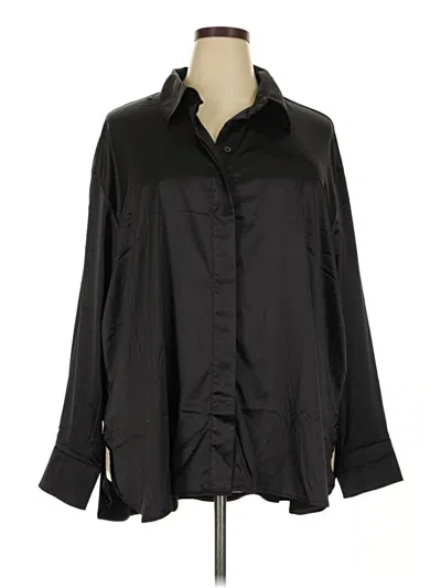 Lane Bryant Long Sleeve Blouse In Black