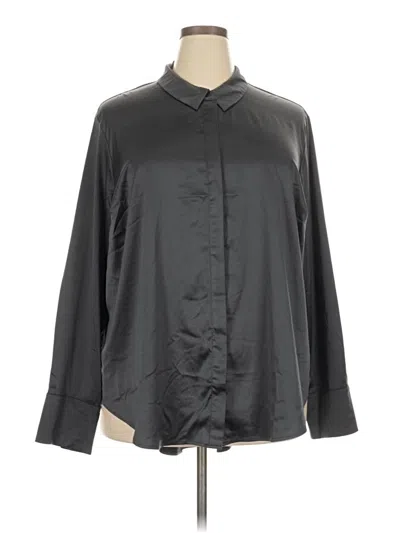 Lane Bryant Long Sleeve Blouse In Black