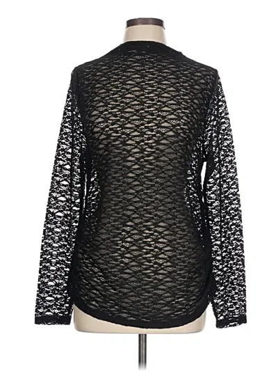 Pre-owned Lane Bryant Long Sleeve Blouse In Black