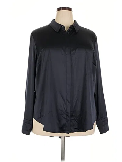 Lane Bryant Long Sleeve Blouse In Black