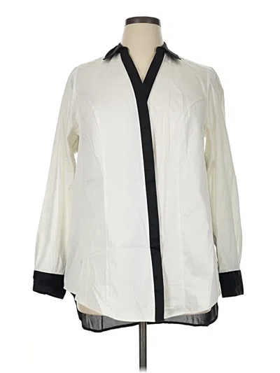 Lane Bryant Long Sleeve Blouse In Ivory