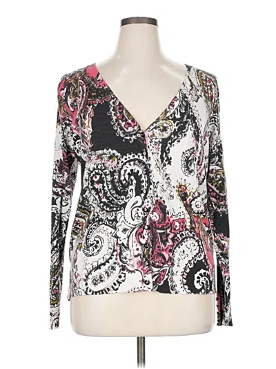 Pre-owned Lane Bryant Long Sleeve Blouse In Ivory