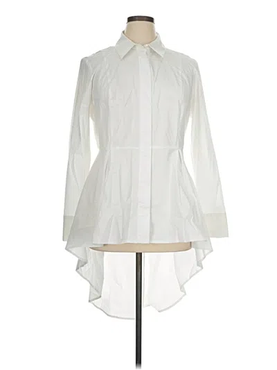 Pre-owned Lane Bryant Long Sleeve Blouse In Ivory