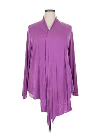 Pre-owned Lane Bryant Long Sleeve Blouse In Purple