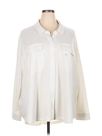 Lane Bryant Long Sleeve Blouse In White