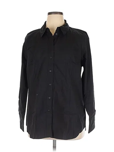 Lane Bryant Long Sleeve Button Down Shirt In Black
