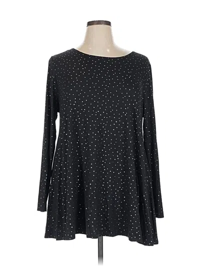 Pre-owned Lane Bryant Long Sleeve T-shirt In Black