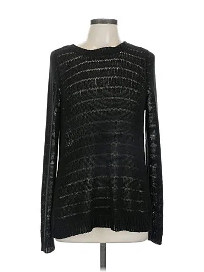 Pre-owned Lane Bryant Long Sleeve Top Black Boatneck Tops