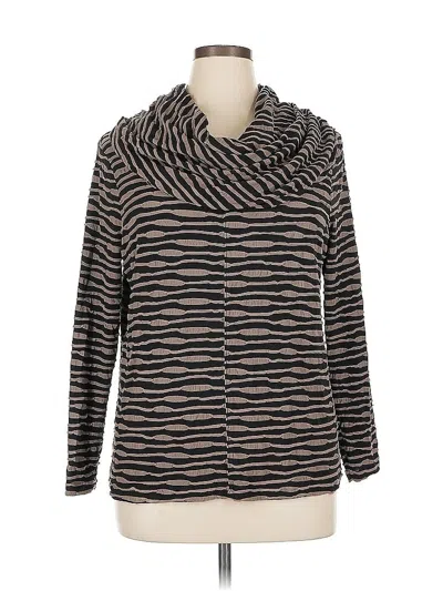 Pre-owned Lane Bryant Long Sleeve Top Gray Cowl Neck Tops