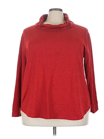 Pre-owned Lane Bryant Long Sleeve Top Red Cowl Neck Tops