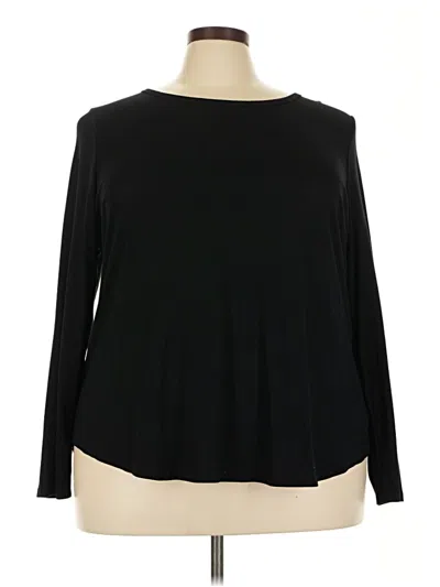 Pre-owned Lane Bryant Long Sleeve T-shirt In Black