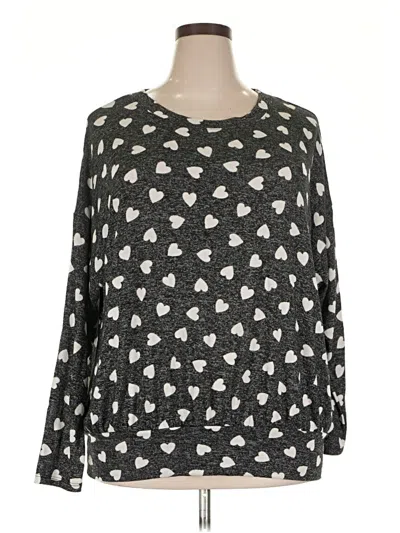 Pre-owned Lane Bryant Long Sleeve T-shirt In Black