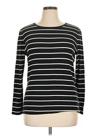Pre-owned Lane Bryant Long Sleeve T-shirt In Black