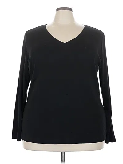 Pre-owned Lane Bryant Long Sleeve T-shirt In Black