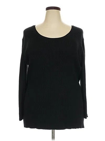 Pre-owned Lane Bryant Long Sleeve T-shirt In Black
