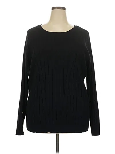 Pre-owned Lane Bryant Long Sleeve T-shirt In Black